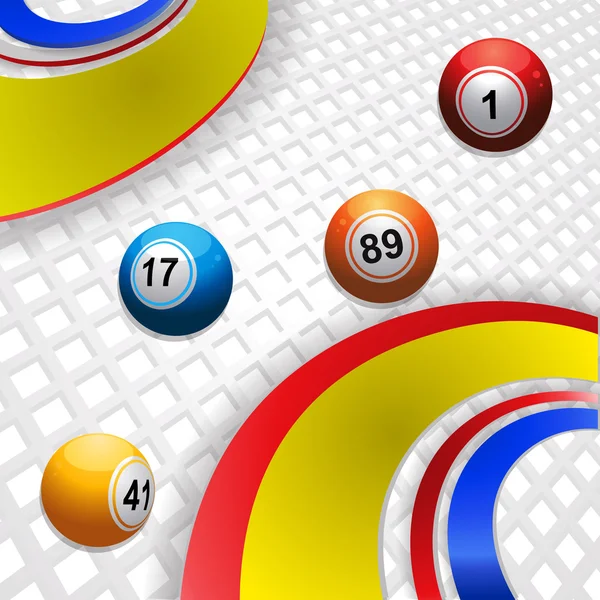 Veelkleurige swirl en bingo ballen — Stockvector