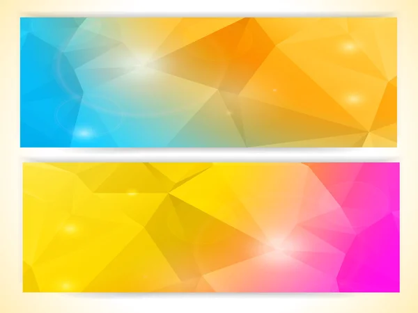 Mosaic double banners — Stock Vector