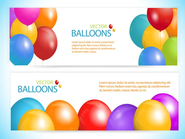 Balão banners vetor — Vetor de Stock