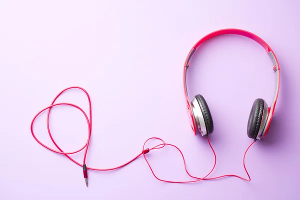 The red headphones — Stock Photo, Image