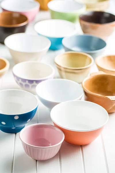 The various bowls — Stock Photo, Image