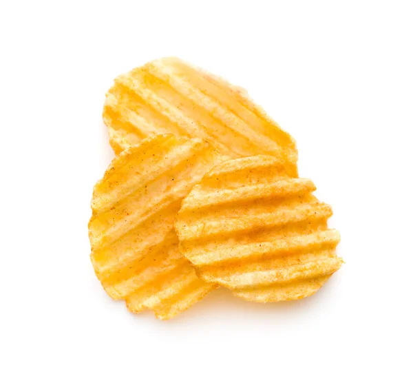 Crinkle skär potatischips. — Stockfoto