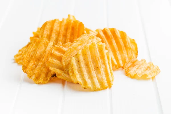 Patatas fritas cortadas por arruga . — Foto de Stock