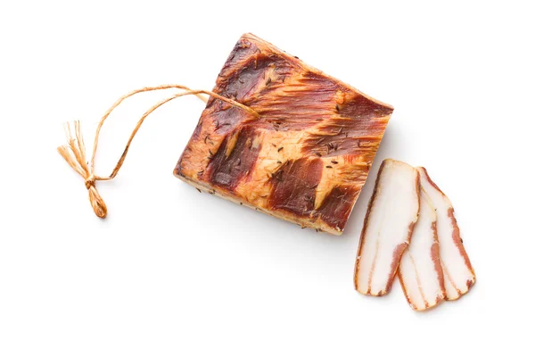 Sliced smoked bacon — Stock Photo, Image