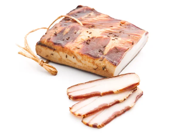 Gesneden gerookte bacon — Stockfoto