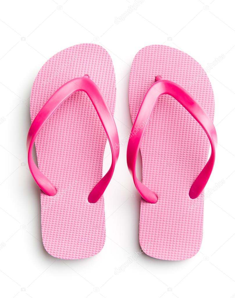 flip flops in pink