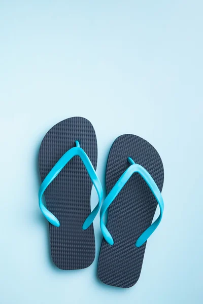 Blue flip flops. — Stock Photo, Image