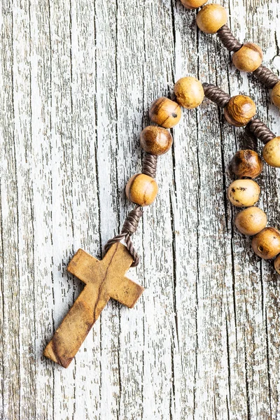 Cuentas de rosario de madera — Foto de Stock