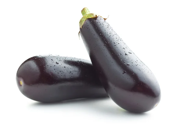 Aubergines fraîches rosée — Photo