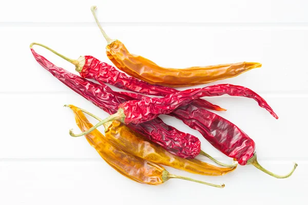 Sušené chilli papričky. — Stock fotografie