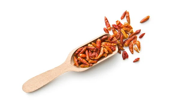 Dried mini chili peppers. — Stock Photo, Image