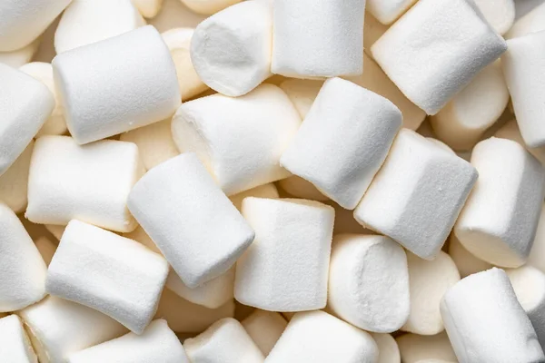 Weiße Süße Marshmallows Bonbons Ansicht Von Oben — Stockfoto