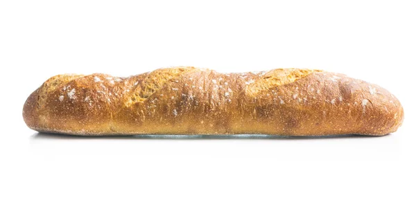 Baguette Fresca Crujiente Aislada Sobre Fondo Blanco —  Fotos de Stock