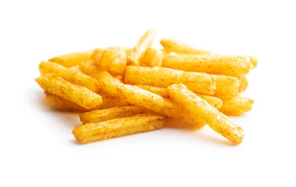 Patatine Fritte Spuntino Salato Patatine Isolate Sfondo Bianco — Foto Stock