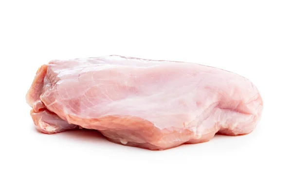Mięso Drobiowe Surowe Mięso Indyka Mięso Piersi Izolowane Białym Tle — Zdjęcie stockowe