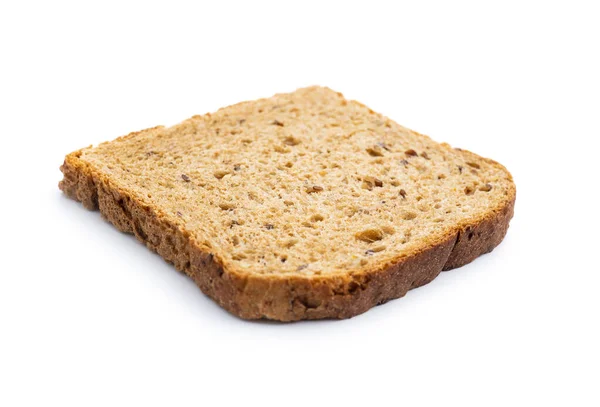 Gesneden Volkoren Brood Geïsoleerd Witte Achtergrond — Stockfoto
