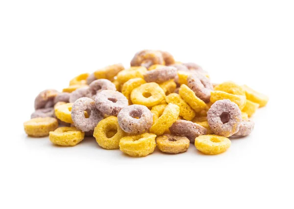 Colorful Cereal Rings Isolated White Background — Stock Photo, Image