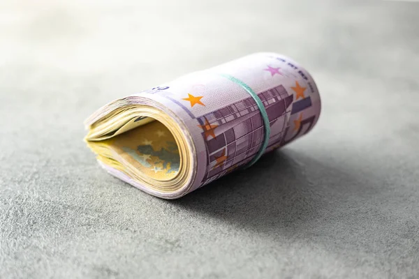 Eurobankbiljetten Een Roestige Ondergrond — Stockfoto