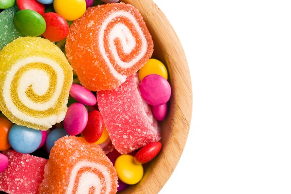 Bovenaanzicht van kleurrijke candy — Stockfoto