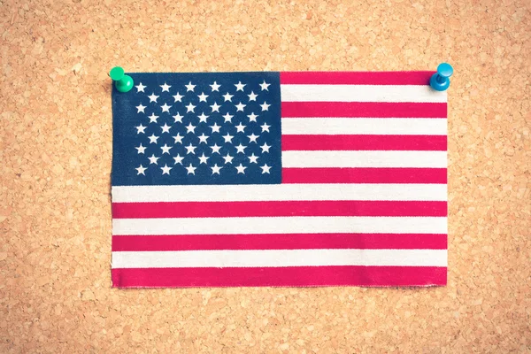 U.S. flag on board — Stock Photo, Image