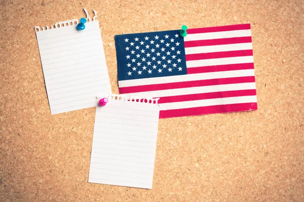 U.S. flag on board — Stock Photo, Image