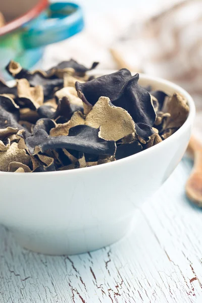 Dried chinese black fungus. Jelly ear — Stock Photo, Image