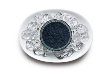 black caviar in jar clipart