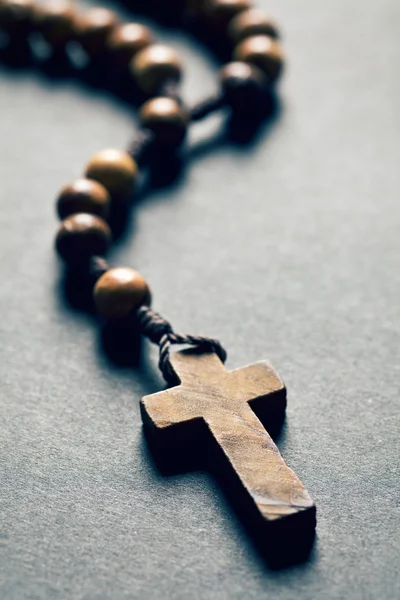 Perline rosario in legno — Foto Stock