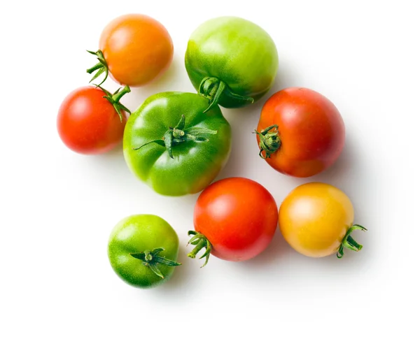 Groene en rode tomaten — Stockfoto