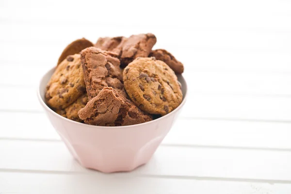 Ciasteczka czekoladowe i brownies — Zdjęcie stockowe