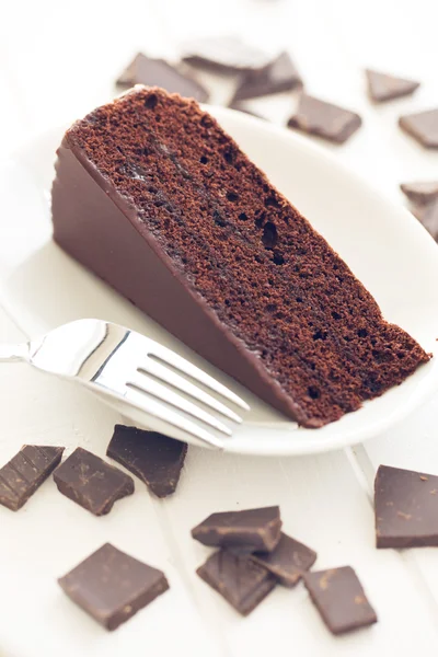 Tort Sachera i czekolada — Zdjęcie stockowe