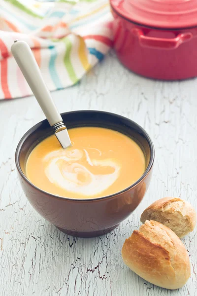 Kürbiscremesuppe — Stockfoto