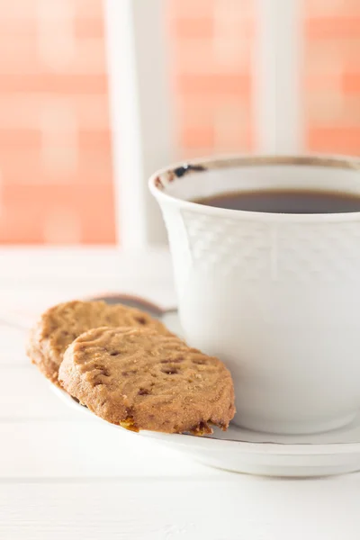 Cookies en koffie — Stockfoto