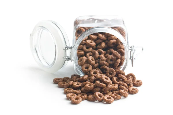 Chocolate cereal rings — Stock Photo, Image