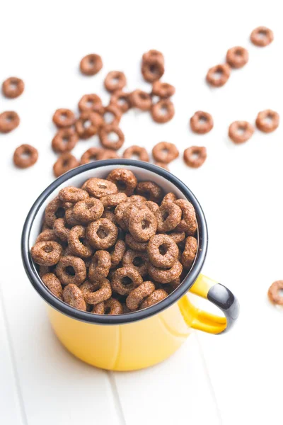 Chocolate cereal rings — Stock Photo, Image