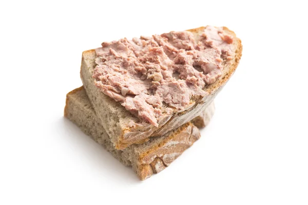 De pate met brood — Stockfoto