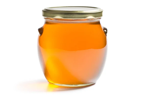 蜂蜜在罐子里 — 图库照片