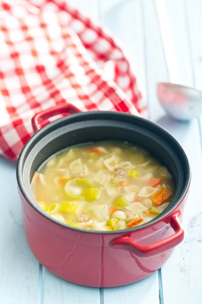 Vegetable soup with pasta — Stock Photo, Image