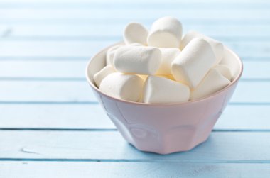 white marshmallows in bowl clipart