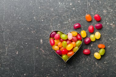 heart made from jelly beans clipart