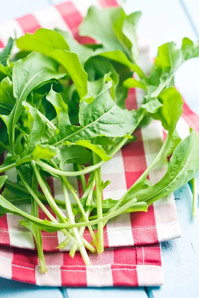 Folhas de arugula frescas — Fotografia de Stock