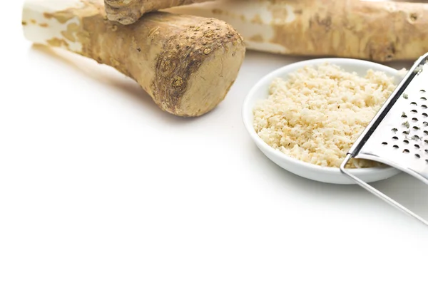Grated horseradish root — Stock Photo, Image
