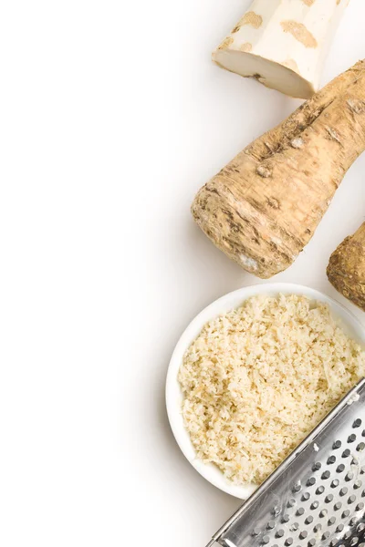 Grated horseradish root — Stock Photo, Image