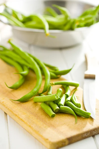 Chopped green beans — Stock Photo, Image
