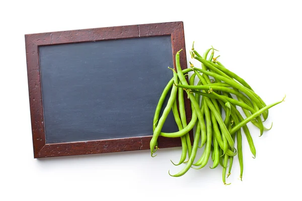 칠판 녹색 콩 — 스톡 사진