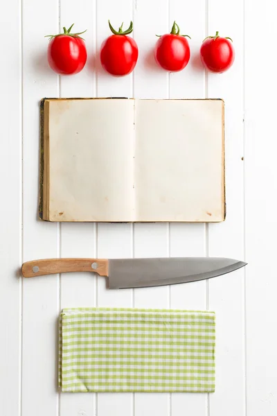 本食谱和西红柿 — 图库照片