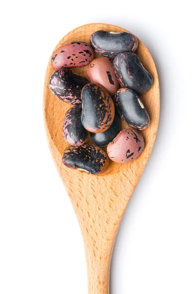 Dried beans in wooden spoon — Stock Photo, Image