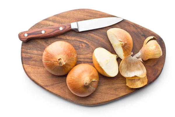 Połowę cebuli świeży — Zdjęcie stockowe