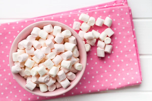 Mini marshmallows in bowl — Stock Photo, Image