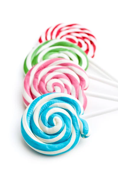 Färgglada virvel lollipop — Stockfoto